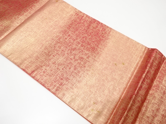 アンティーク　横段に抽象模様織り出し全通袋帯（材料）